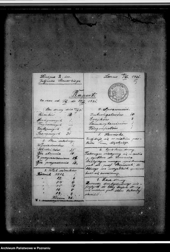 Obraz 9 z jednostki "Okólniki, rozkazy komendanta hufca, korespondencja, ewidencja i inne materiały II- giej drużyny im. Juliusza Słowackiego"