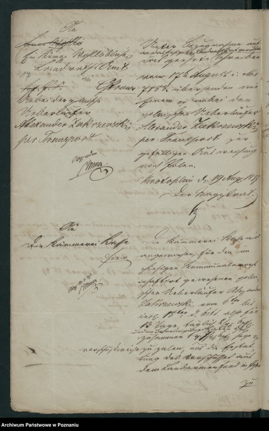 Obraz 19 z jednostki "A. betr. die Hauslieferung des hier aufgegriffenen polnischen Überläufers Alexander Zakrzewski nach Polen"