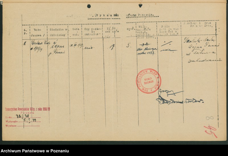 Obraz 11 z jednostki "Korespondencja, protokoły zebrań, okólniki Związku Powstańców Wielkopolskich."