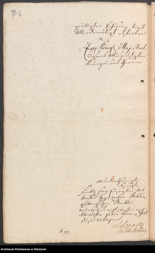 image.from.unit.number "In S. [Sachen] der Freyen von Groß-Zechen [Szczechy Wielkie] wegen restirenden Decems"