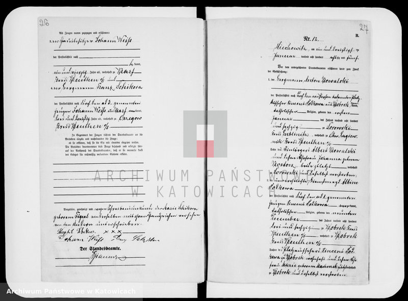 image.from.unit.number "Księga małżeństw za rok 1885 [nr 1 - 88]"