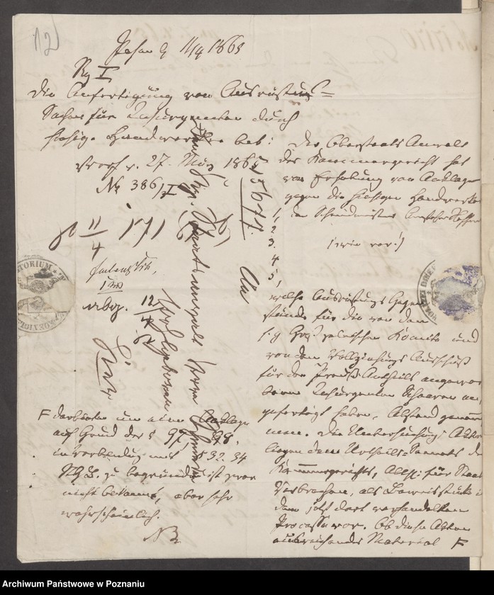 image.from.unit.number "Briefwechsel mit dem Oberpräsidenten, dem Ministerium des Innern und der Regierung betr. die allgemeine politische Lage"