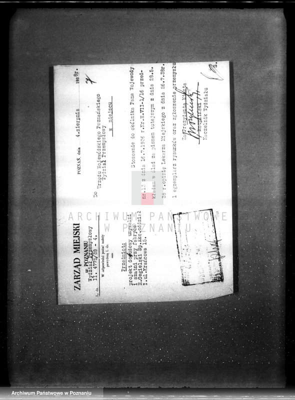 Obraz 11 z jednostki "Zatwierdzenie projektu budowy i urządzenia zakładu przemysłowego nr rej. 1779 / projekt umywalni F-mie H. Cegielski"