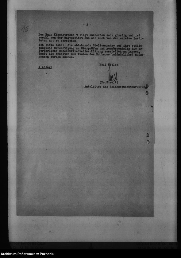 Obraz 19 z jednostki "Umbau- und Ausbauarbeiten für die Reichsuniversität Posen"