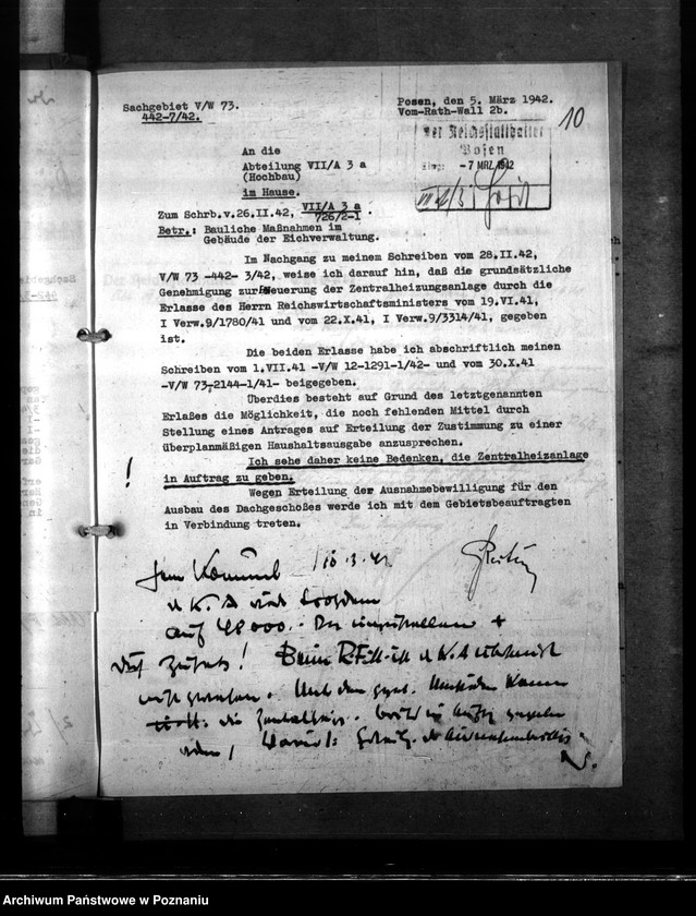 Obraz 14 z jednostki "Bauliche Massnahmen im Gebäude der Eichverwaltung in Posen"