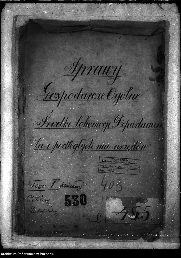 Obraz 4 z jednostki "Sprawy gospodarcze-ogólne Środki lokomocji departamentu i podległych mu urzędów"