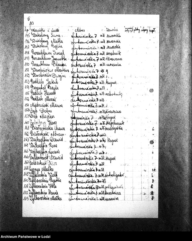 Obraz 13 z jednostki "[Kuchnia, ul. Lutomierska 7. Kuchnia nr 401, ul. Lutomierska 11. Kuchnia nr 402, ul. Lutomierska 13. Kuchnia, ul. Lutomierska 57. Działalność kuchni, personel, konsumenci, kontrole]"