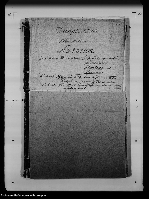 image.from.unit.number "[Kopie ksiąg metrykalnych parafii Zawadka z filiami Stańkowa, Rozpucie (dekanat Lesko)]"