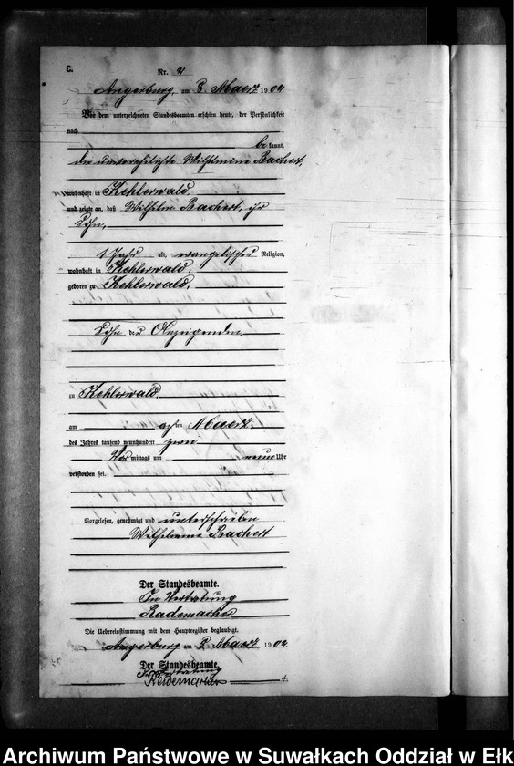 image.from.unit.number "Sterbe-Neben-Register des Preussischen Standes-Amtes Kehlen Kreis Angerburg"