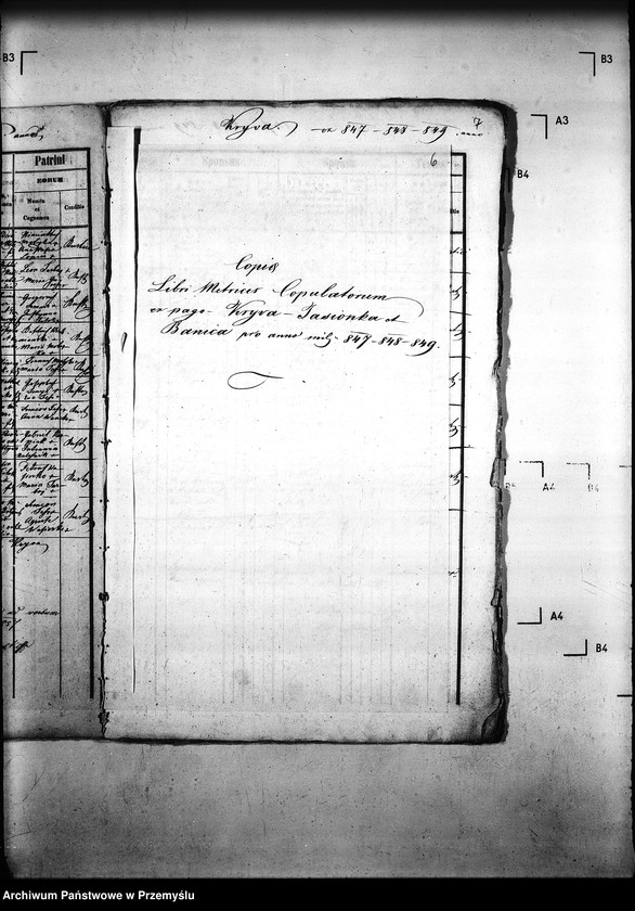 Obraz 10 z jednostki "[Kopie ksiąg metrykalnych parafii Krzywa z filiami Jasionka, Wołowiec (dekanat Gorlice)]"