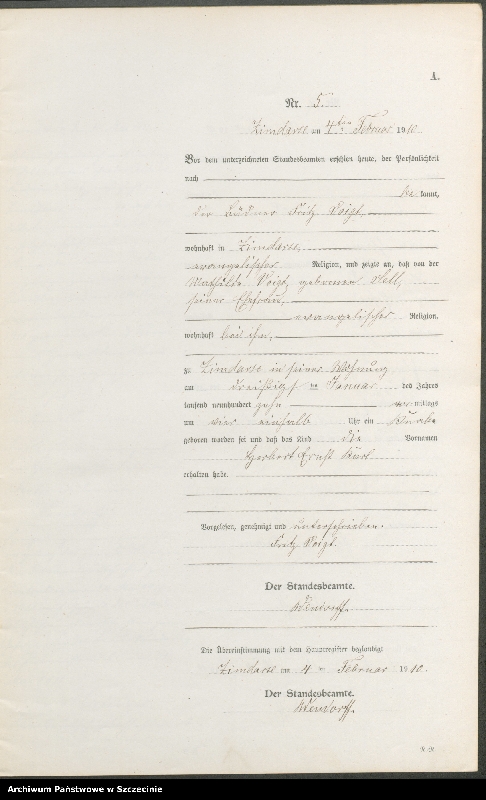 Obraz 8 z jednostki "Geburtsregister"
