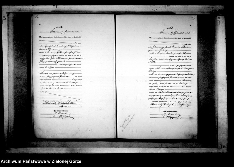 Obraz 16 z jednostki "[Księga akt urodzenia rok 1900-Żary miasto]"