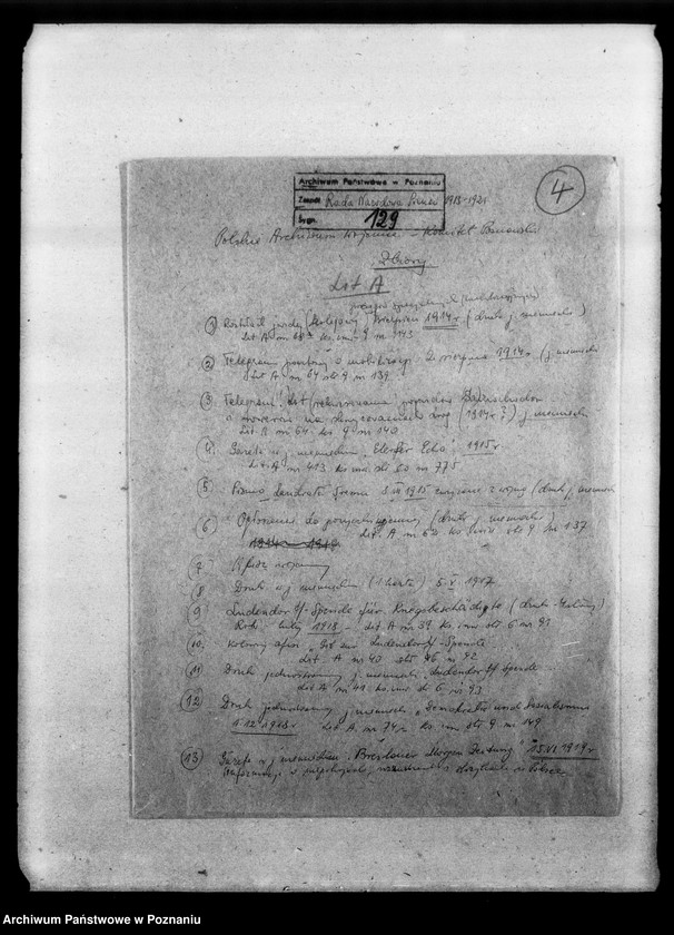 image.from.unit.number "Afisze, druki, odezwy, wycinki prasowe związane z wybuchem wojny i jej przebiegiem, między innymi telegramy: o mobilizacjiz 2 sierpnia 1914 roku i rekwirowaniu pojazdów oraz rozkład jazdy pociągów specjalnych w związku z mobilizacją [język niemiecki.]"