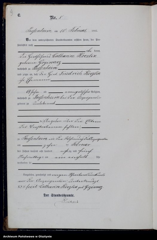 image.from.unit.number "Sterbe-Haupt-Register Nr 1 - 101"