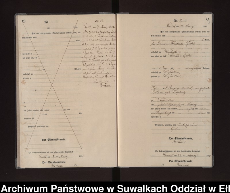 image.from.unit.number "Sterbe-Neben-Register des Königlichen Preussischen Standes-Amtes Gneist Kreis Loetzen"