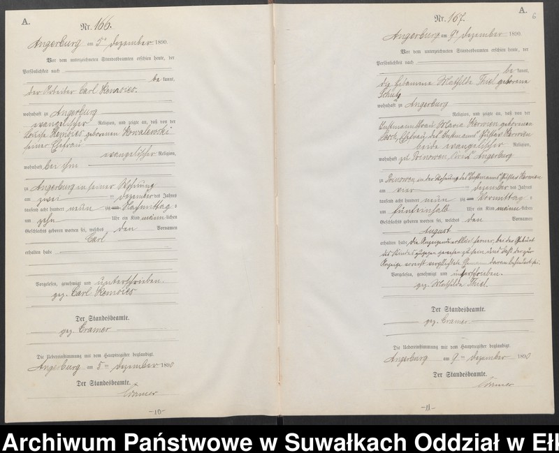 image.from.unit.number "Geburts-Neben-Register des Preussischen Standes-Amtes Angerburg Kreis Angerburg, Band II (Nr 159-Nr 171)"