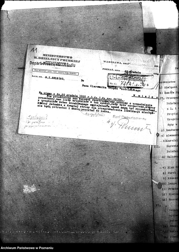 Obraz 15 z jednostki "Departament Przemysłu i Handlu [sprawy osobowe urzędników departamentu]"