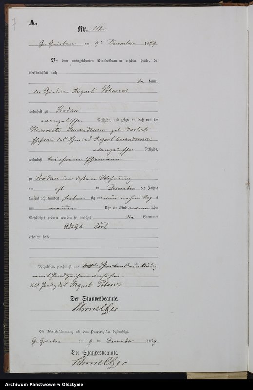 image.from.unit.number "Geburts-Neben-Register Tom II, Nr 107 - 113"