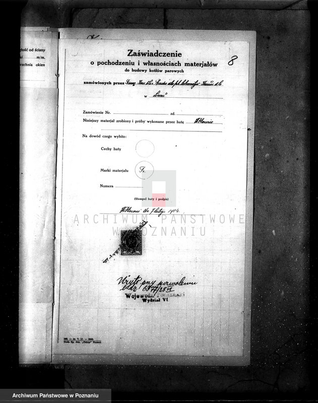 Obraz 12 z jednostki "Kolejka polna w Parzęczewie pow. jarociński własność Fischer - Mollard nr fabr 1370, nr woj. 6164"