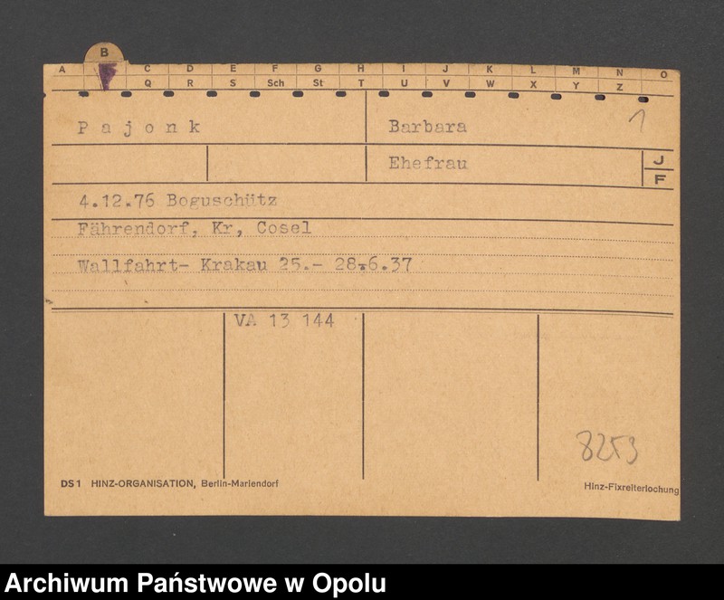 Obraz 3 z jednostki "[Pajonk Barbara, ur. 04.12.1876 Boguschütz]"