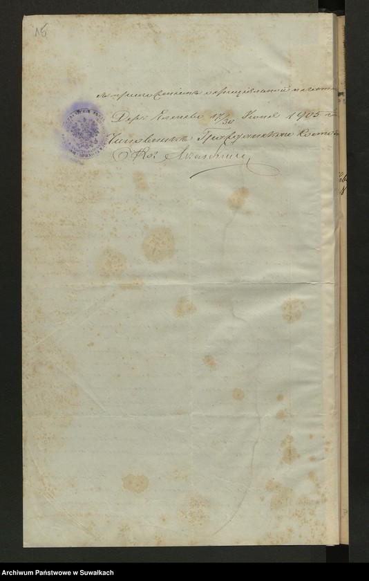 image.from.unit.number "Aneksa [do akt małżeństw] par. [rzymskokatolicka] Kaletnik 1905"