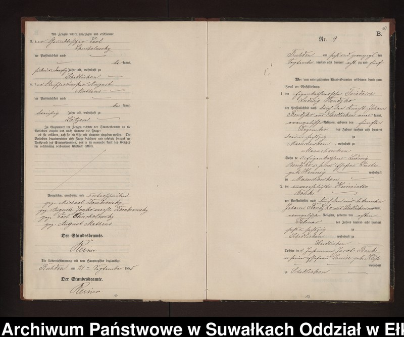 image.from.unit.number "Heiraths-Neben-Register des Preussischen Standes-Amtes Stasswinnen Kreis Loetzen"