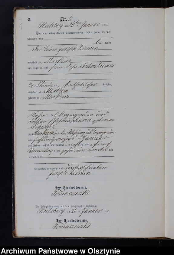 image.from.unit.number "Sterbe-Neben-Register Nr 1 - 109"