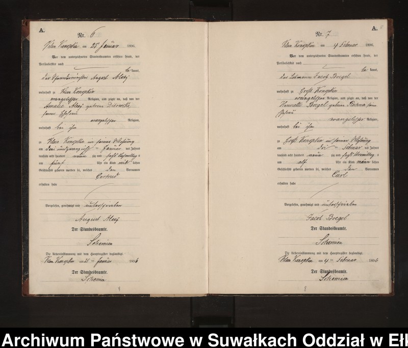 image.from.unit.number "Geburts-Neben-Register des Preussischen Standes-Amtes Gross Konopken Kreis Loetzen"