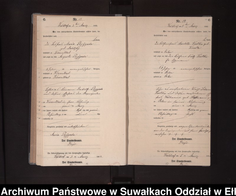 image.from.unit.number "Sterbe-Neben-Register des Königlich Preussischen Standes-Amtes Orlen Kreis Loetzen"