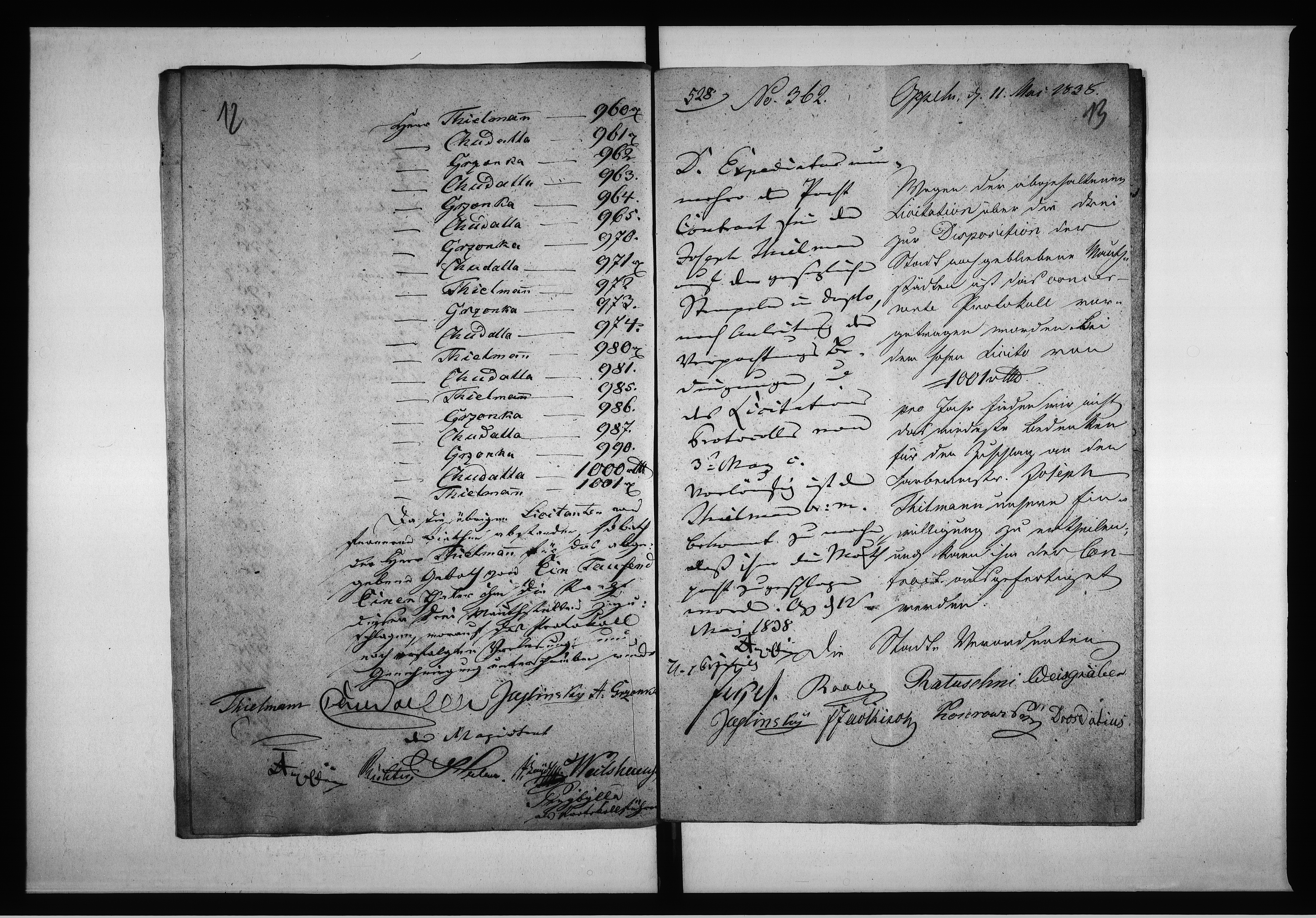 Obraz 11 z jednostki "Acta des Magistrats zu Oppeln betreffend: die Verpachtung der der hiesigen Stadt-Commune nach verbleibenden Mauth-Erhebungsstellen de Anno 1838"