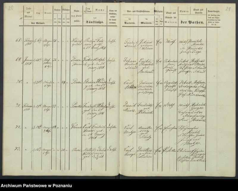 Obraz 16 z jednostki "[Akta urodzeń i chrztów, zapowiedzi i ślubów, zgonów i pogrzebów]"