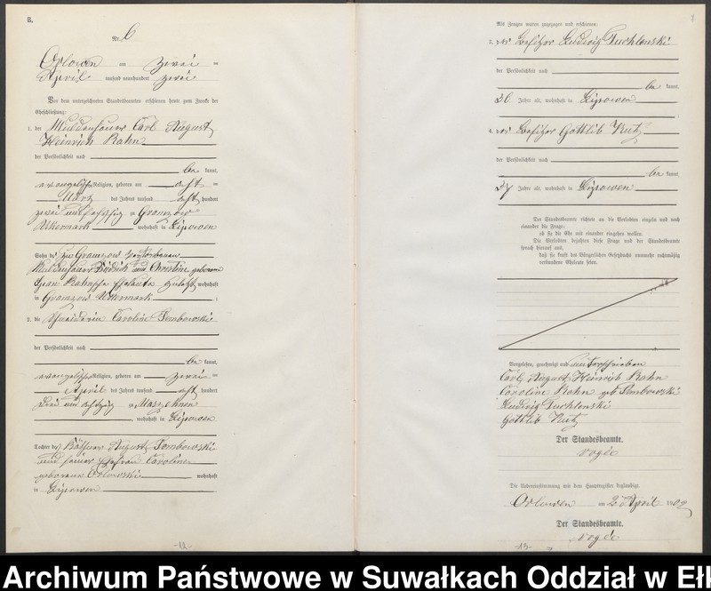 image.from.unit.number "Heiraths-Neben-Register des Preussischen Standes-Amtes Orlowen Kreis Lötzen"