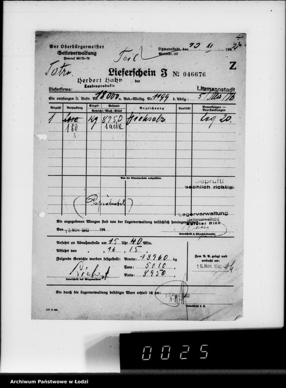 Obraz 10 z jednostki "Lebensmitteleinkauf. Aufträge, [Lieferscheinen und Rechnungen] 17941-18000"