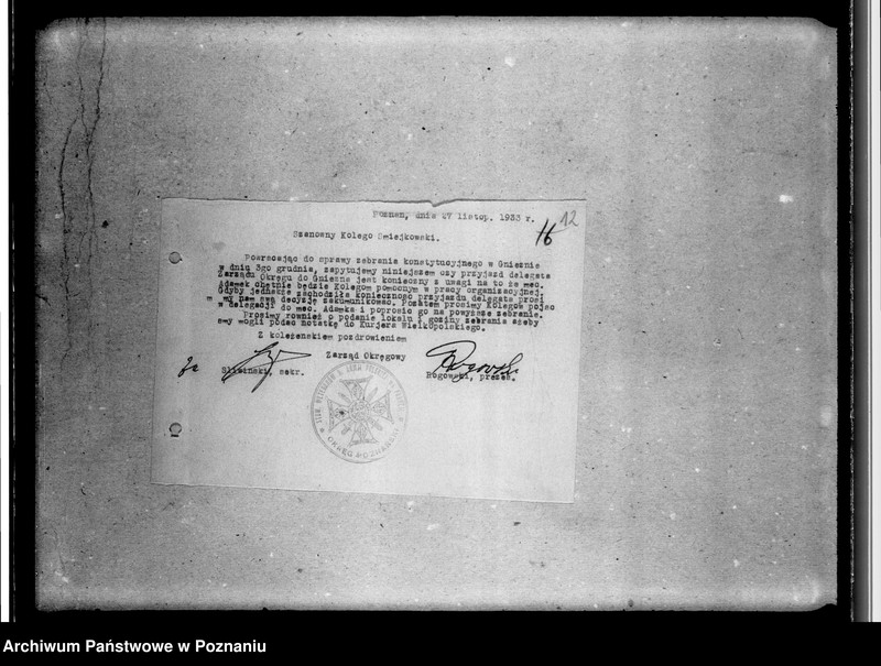 image.from.unit.number "Sprawy organizacyjne i personalne - korespondencja, ewidencja członków, skład zarządu, organizacja"