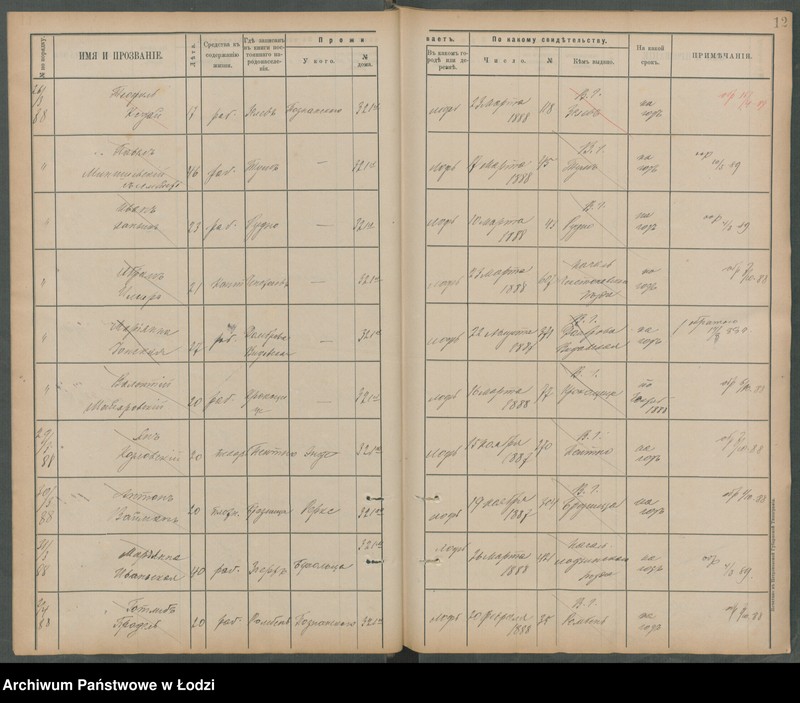 Obraz 16 z jednostki "[Księga ludności niestałej m. Łodzi nr domu 321-339]"