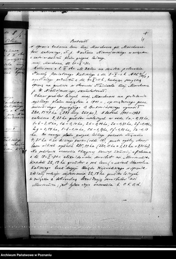 Obraz 8 z jednostki "Zatwierdzenie projektu planu gospodarstwa leśnego dla lasów majątku Marchwacz powiatu kaliskiego"