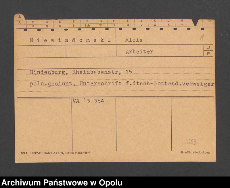 Obraz 3 z jednostki "[Niewiadomski Alois, Hindenburg]"