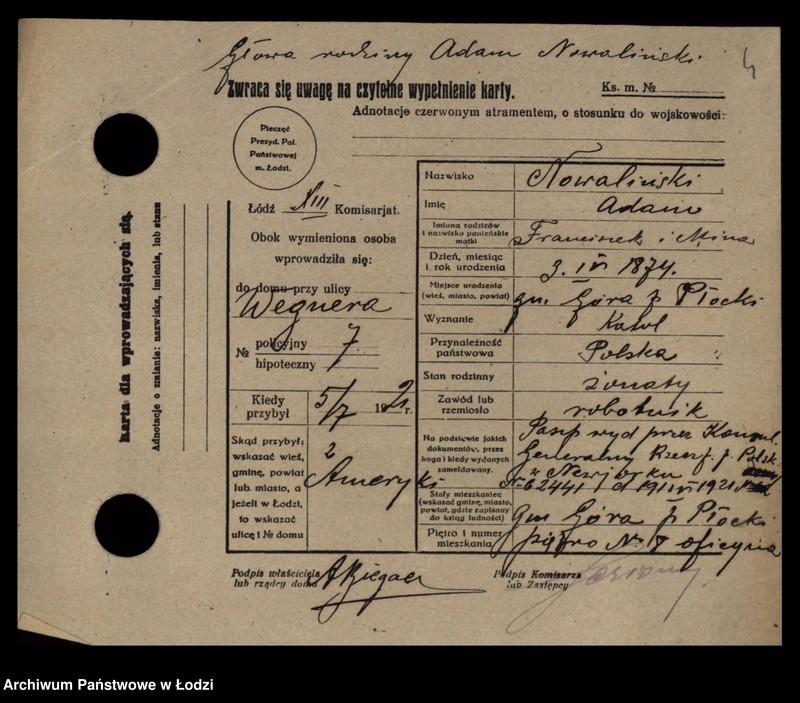 Obraz 6 z jednostki "[Spis ludności Łodzi] Nowaliński-Nowicki"