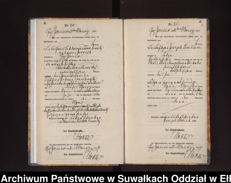 image.from.unit.number "Geburts-Neben-Register des Königlichen Preussischen Standes-Amtes Gr. Jauer Kreis Loetzen"