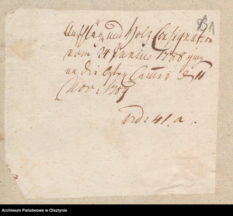 image.from.unit.number "Den Aufbau eines Stalles bei der Pfarr=Wohnung in Lahna [Łyna]"