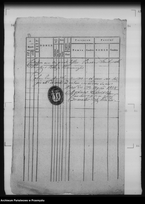 Obraz 17 z jednostki "[Kopie ksiąg metrykalnych parafii Bełz z filiami Prusinów, Tuszków, Witków (dekanat Bełz)]"