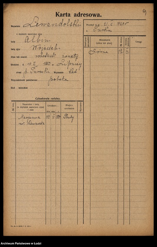 Obraz 11 z jednostki "[Spis ludności Łodzi] Lewan - Lewandowski"