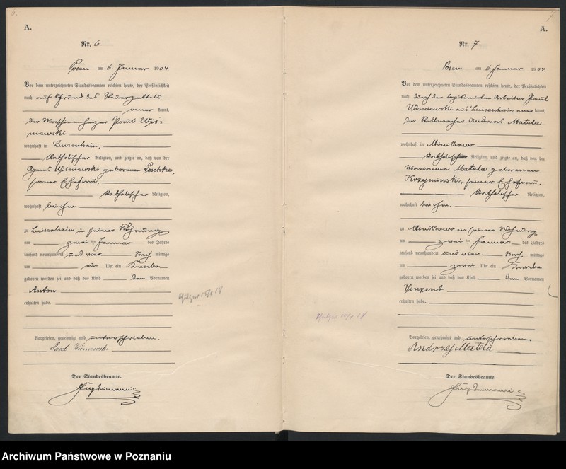 Obraz 6 z jednostki "Księga miejscowa urodzeń"