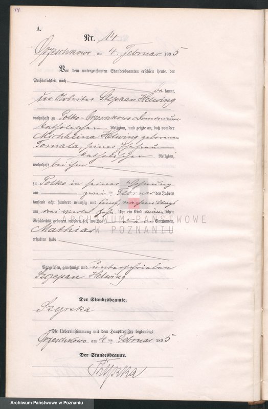 Obraz 17 z jednostki "Księga urodzeń"