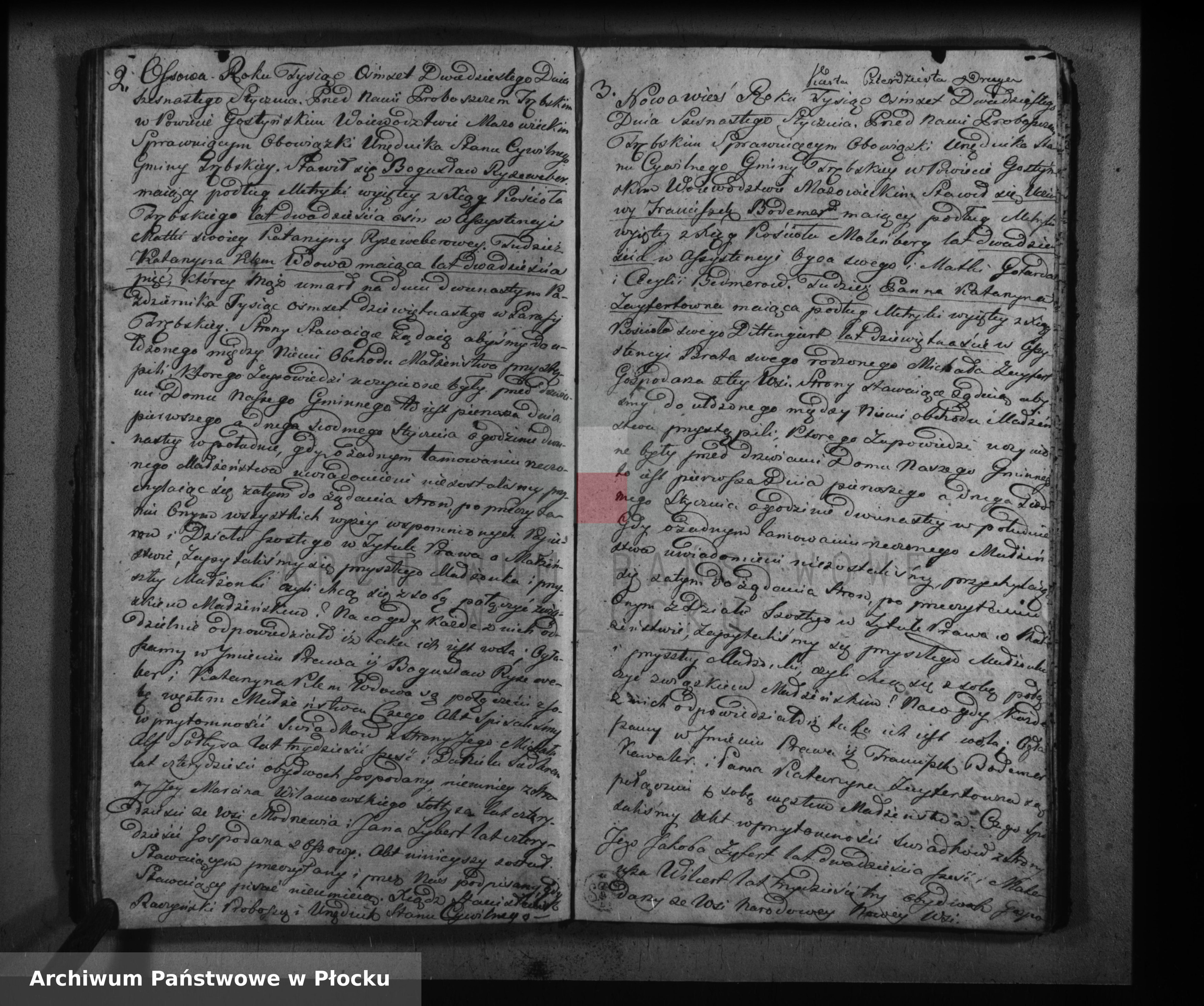 Skan z jednostki: Akta urodzeń, małżeństw i zgonów