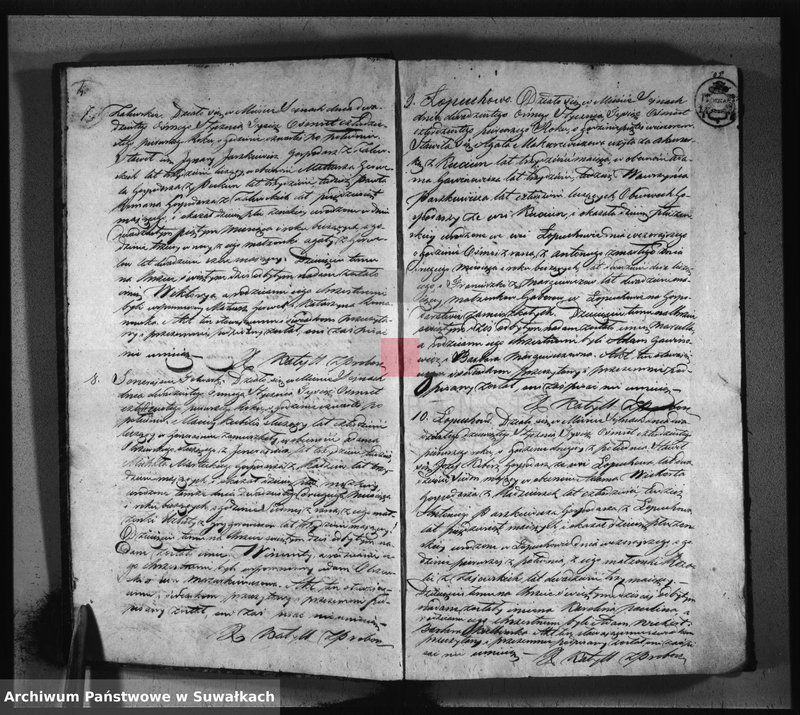 image.from.unit.number "Akta urodzonych, zaślubionych i umarłych parafii sejneńskiej z roku 1841"