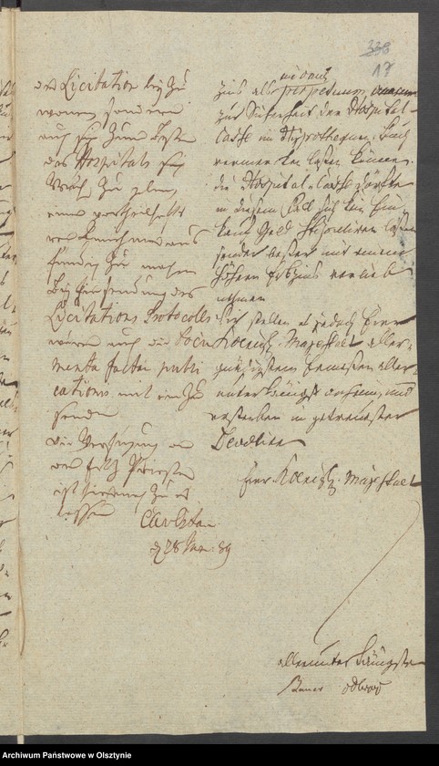 image.from.unit.number "Wegen der auf Erbpacht auszuthuenden Sechs Bruchbeete bey den Rastenburgschen Amts Hospital"