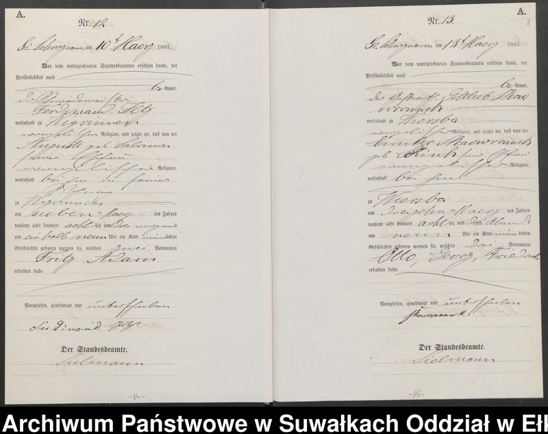 image.from.unit.number "Geburts-Haupt-Register des Königlich Preussischen Standes-Amtes Guszianka Kreis Sensburg"