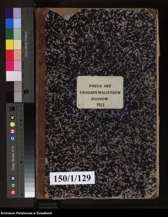 Obraz 2 z jednostki "Księga akt urodzeń, małżeństw, zgonów 1903"