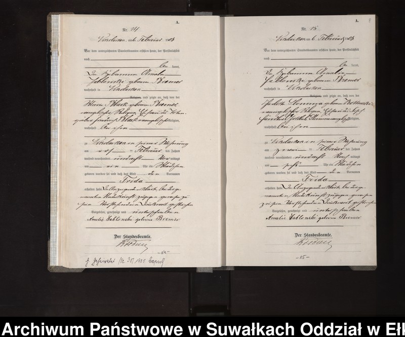 image.from.unit.number "Geburts-Haupt-Register des Königlichen Preussischen Standes-Amtes Nikolaiken Kreis Sensburg"